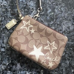 Coach canvas wristlet